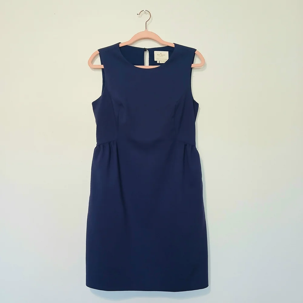 Kate Spade Navy Blue Sleeveless Dress - Picture 2 of 7